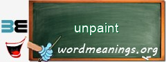 WordMeaning blackboard for unpaint